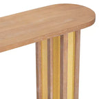Console étroite en rotin Luxystar avec plateau ovale et rangement pour salon et entrée