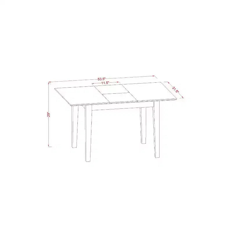 Ensemble de salle à manger moderne 3 pièces avec 2 chaises - Table et chaises de cuisine blanc lin