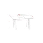 Ensemble de salle à manger moderne 3 pièces avec 2 chaises - Table et chaises de cuisine blanc lin