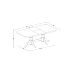 Ensemble de salle à manger rustique - Table et 6 chaises - Table rectangulaire de 40x78 pouces