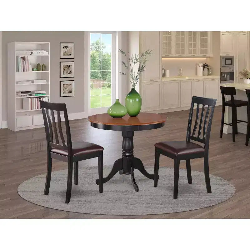 Ensemble table de cuisine avec 2 chaises - Table et chaises pour petits espaces