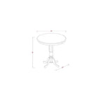 Ensemble de salle à manger hauteur comptoir - Ensemble 3 pièces table et chaises - Table ronde à pied central - Meubles de salle à manger et de cuisine