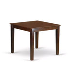 Ensemble table à manger 3 pièces HomeStock avec plateau en bois massif finition acajou