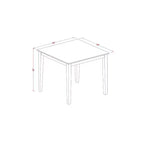 Ensemble table à manger 3 pièces HomeStock avec plateau en bois massif finition acajou