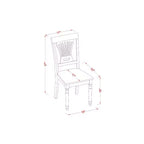 Ensemble de salle à manger rond pour 4 personnes - Table de salle à manger de 107 cm avec 4 chaises - Finition noire et cerise