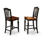 Ensemble de pub hauteur comptoir - Table et chaises 5 pièces - Ensemble de salle à manger - Table ronde de 42 pouces - Fini cerisier noir