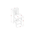 Ensemble de pub hauteur comptoir - Table et chaises 5 pièces - Ensemble de salle à manger - Table ronde de 42 pouces - Fini cerisier noir