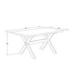 HomeStock Ensemble de 5 pièces : Table à manger en bois massif finition chêne naturel avec 4 chaises Parson