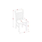 Ensemble Table à Manger pour 4 - Table de Cuisine Ronde 107 cm avec 4 Chaises - Fini Blanc Lin