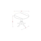 Ensemble table et chaises de salle à manger rondes style sud-ouest - 3 pièces - Finition chêne, 42 pouces