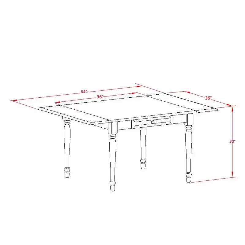 Ensemble de salle à manger 3 pièces HomeStock, dessus rectangulaire en bois massif à rallonges, finition blanc lin