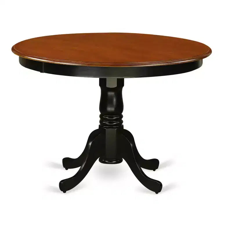 Ensemble Table de Cuisine Bohème - Salle à Manger 3 Pièces pour Petits Espaces - Table Ronde et 2 Chaises - 107 cm - Merisier Noir