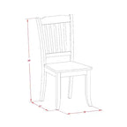 Ensemble Table de Cuisine Bohème - Salle à Manger 3 Pièces pour Petits Espaces - Table Ronde et 2 Chaises - 107 cm - Merisier Noir