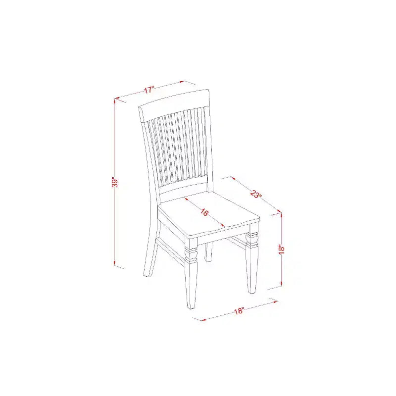 Ensemble de salle à manger 3 pièces avec plateau en bois massif finition noir et cerisier - 4 places