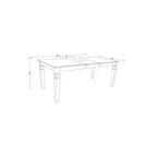 Table à manger HomeStock 7 pièces avec plateau en bois massif finition cerisier et crème, et 6 chaises