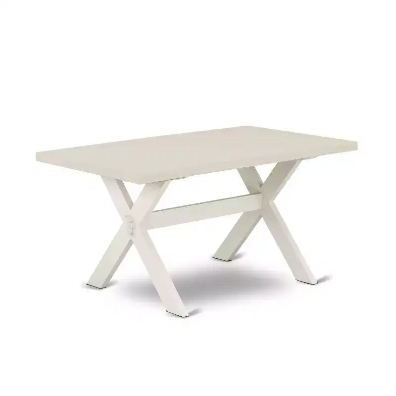 HomeStock Table de salle à manger rectangulaire 5 pièces en bois massif finition chêne naturel avec 4 chaises