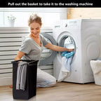 Panier à linge avec sacs amovibles coulissants, panier de rangement à cadre métallique avec étagère pour l'organisation du placard, de la salle de bain ou de la chambre à coucher