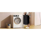 Panier à linge avec sacs amovibles coulissants, panier de rangement à cadre métallique avec étagère pour l'organisation du placard, de la salle de bain ou de la chambre à coucher