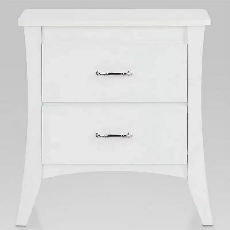 Table de chevet en bois à 2 tiroirs style Royal Hampton de Babb, blanc