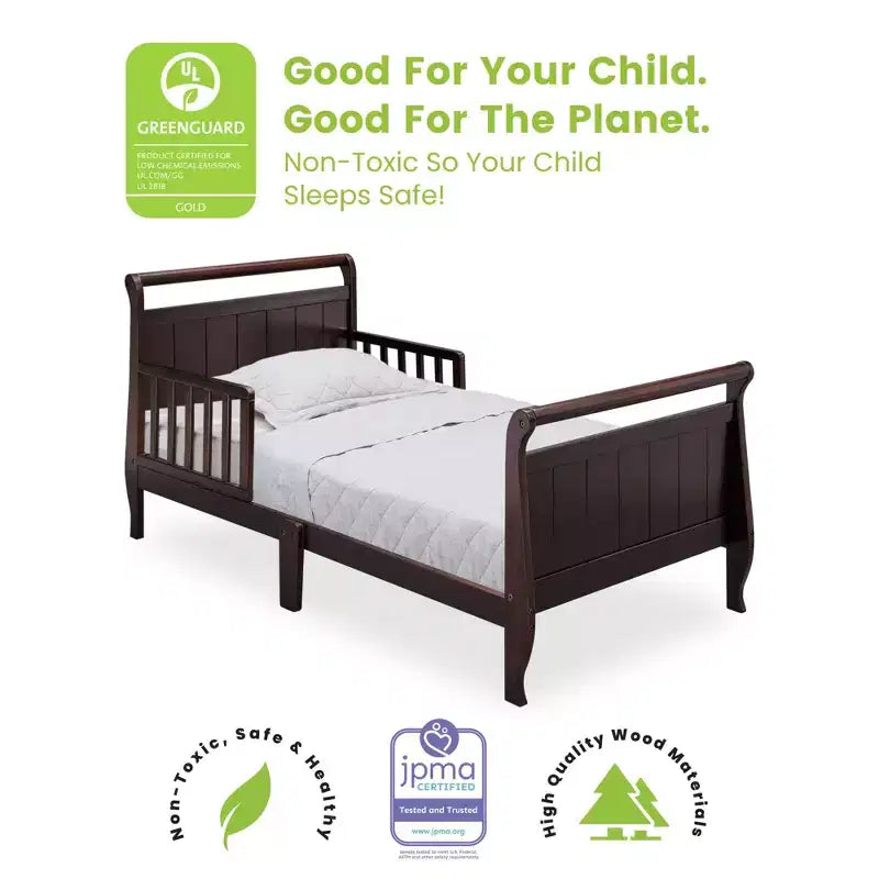 Lit pour tout-petit Chestopher de Delta Children avec barrières de sécurité