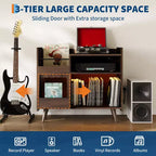 Meuble de rangement pour tourne-disque, Meuble de rangement pour vinyles, Table pour tourne-disque