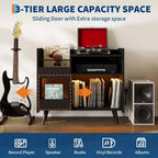 Meuble de rangement pour tourne-disque, Meuble de rangement pour vinyles, Table pour tourne-disque