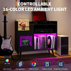 Meuble de rangement pour tourne-disque, Meuble de rangement pour vinyles, Table pour tourne-disque