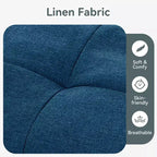 Dyonery 71 Canapé-lit futon convertible moderne, canapé-lit en lin avec coussins amovibles, dossier et accoudoirs réglables pour salon