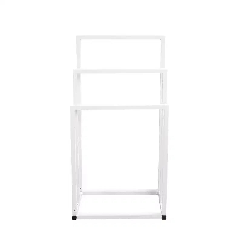Porte-serviettes autoportant, support à serviettes à 3 niveaux pour couvertures, porte-serviettes industriel moderne en métal léger chromé pour serviettes de toilette