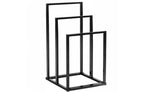 Porte-serviettes autoportant, support à serviettes à 3 niveaux pour couvertures, porte-serviettes industriel moderne en métal léger chromé pour serviettes de toilette