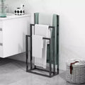 Freestanding Towel Rack Stand, 3 Tier Towel Stand Blanket Rack, Lightweight Chrome Finish Metal Industrial Modern Washcloths Holder for Hand Towels