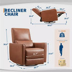 Fauteuil inclinable, pivotant et à bascule, inclinable manuel avec fonction de glisse, soutien lombaire et accoudoirs rembourrés, fauteuil à bascule confortable, pour salon, chambre à coucher