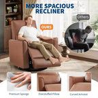 Fauteuil inclinable, pivotant et à bascule, inclinable manuel avec fonction de glisse, soutien lombaire et accoudoirs rembourrés, fauteuil à bascule confortable, pour salon, chambre à coucher