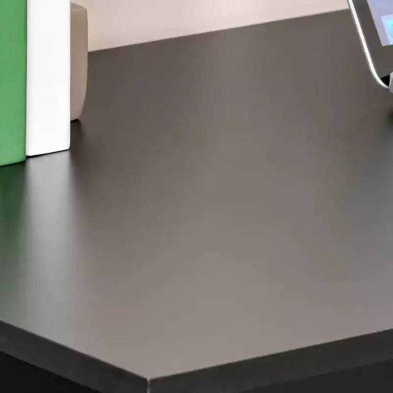 Bureau d'ordinateur avec étagères de rangement à 6 niveaux, poste de travail avec bibliothèque pour bureau à domicile