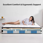 Matelas hybride Whisen 12 Twin XL avec mousse à mémoire de forme, housse respirante rafraîchissante, ressorts ensachés individuels