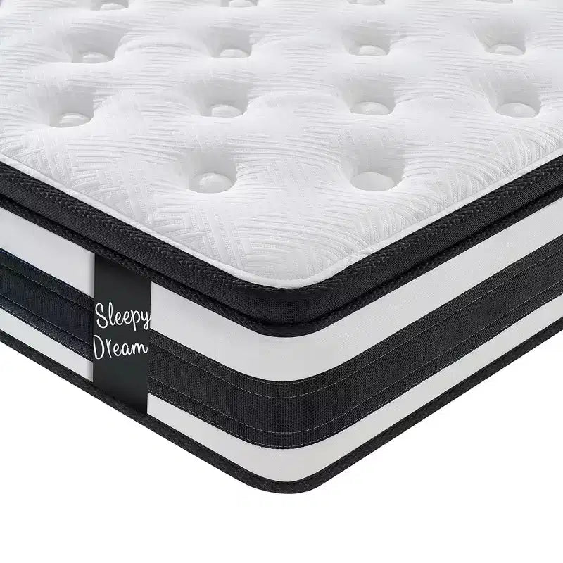 Matelas hybride Whisen 12 Twin XL avec mousse à mémoire de forme, housse respirante rafraîchissante, ressorts ensachés individuels
