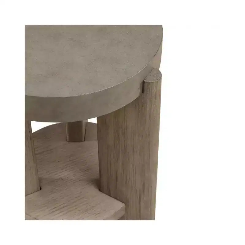 Liberty Furniture, Table d'appoint ronde Affinity pour le salon, plateaux en béton