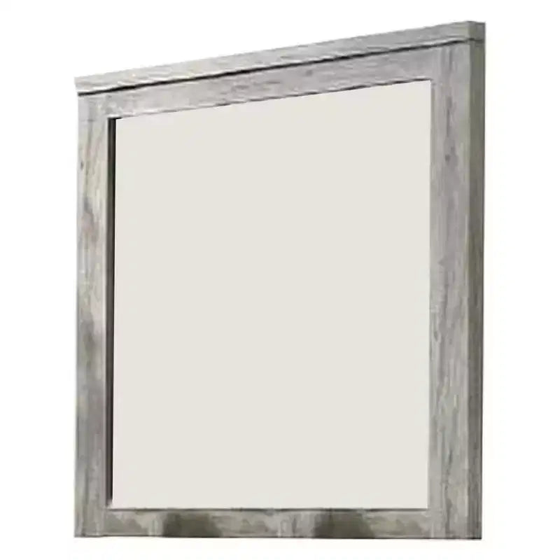 Miroir mural Royal Hampton avec cadre rectangulaire et détails moulés, gris