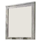 Miroir mural Royal Hampton avec cadre rectangulaire et détails moulés, gris