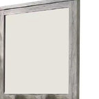 Miroir mural Royal Hampton avec cadre rectangulaire et détails moulés, gris