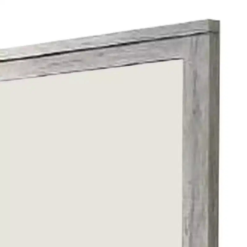 Miroir mural Royal Hampton avec cadre rectangulaire et détails moulés, gris