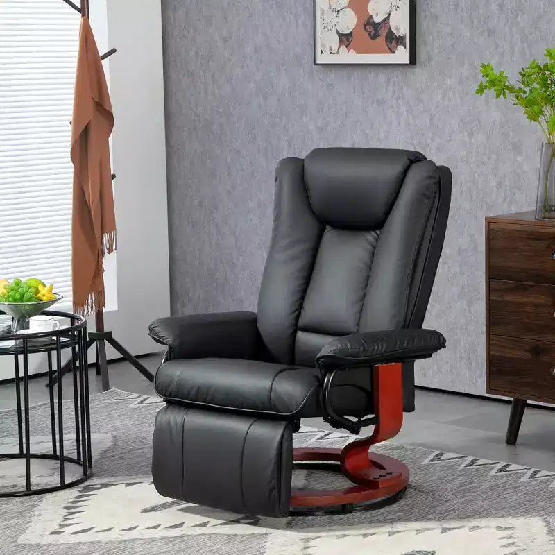 Fauteuil inclinable de VR moderne, Fauteuil inclinable pivotant en cuir PU avec repose-pieds pour salon