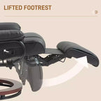 Fauteuil inclinable de VR moderne, Fauteuil inclinable pivotant en cuir PU avec repose-pieds pour salon