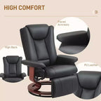 Fauteuil inclinable de VR moderne, Fauteuil inclinable pivotant en cuir PU avec repose-pieds pour salon