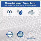 Matelas à mémoire de forme double face Dyonery de 8/10 pouces avec housse en Tencel et thé vert/gel rafraîchissant, CertiPUR-US