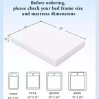 Matelas à mémoire de forme double face Dyonery de 8/10 pouces avec housse en Tencel et thé vert/gel rafraîchissant, CertiPUR-US