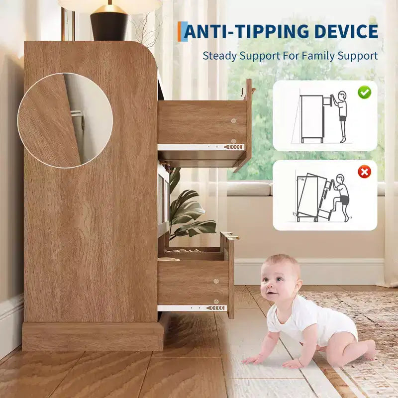 Commode à 6 tiroirs en tissu robuste - Solution de rangement de bureau avec tubes de support en métal et plastique pour chambre à coucher, dortoir, entrée et organisation