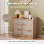 Commode à 6 tiroirs en tissu robuste - Solution de rangement de bureau avec tubes de support en métal et plastique pour chambre à coucher, dortoir, entrée et organisation