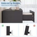 Commode en bois pour chambre à coucher avec 4 tiroirs, commode haute moderne, commode large avec poignées dorées, table de chevet commode, armoire de rangement