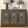 GALANO Shoe Storage Cabinet with Adjustable Shelves in Brown 44.4 W x 13.5 D x 30 H